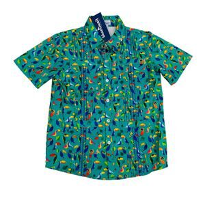 NWT Blue Quail Size 12M Toucans Guayabera